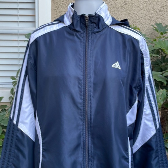 Vintage navy blue/white Adidas sports jacket - Picture 2 of 13